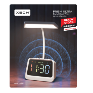 Xech PRISM ULTRA Digital Clock With Lamp & Speaker